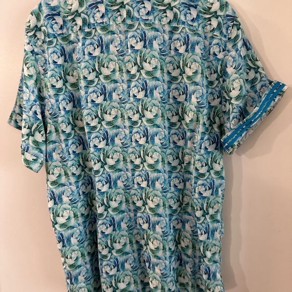 Robert Graham Modern Americana Fuller Tailored linen Blend Fit X-Large Shirt - Picture 5 of 6